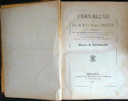 I  bisogni della vita e gli elementi della prosperità - copertina