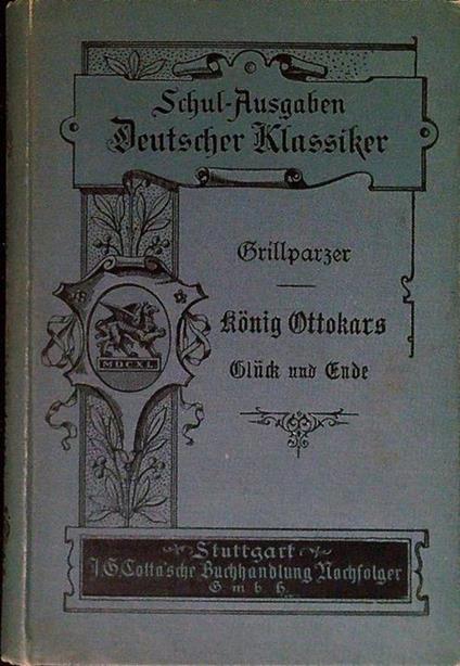 König Ottokars - Franz Grillparzer - copertina