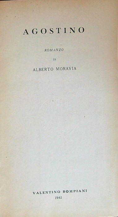 Agostino - Alberto Moravia - copertina
