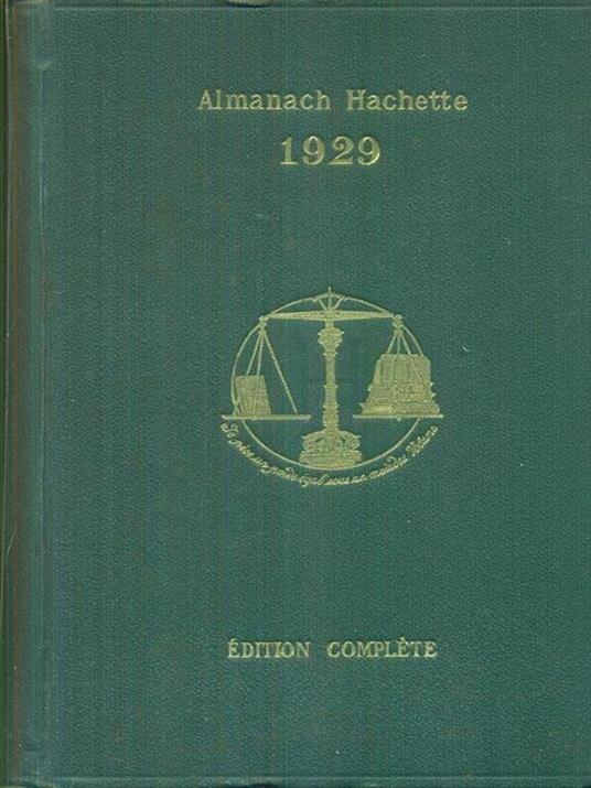 Almanach Hachette 1929 - copertina