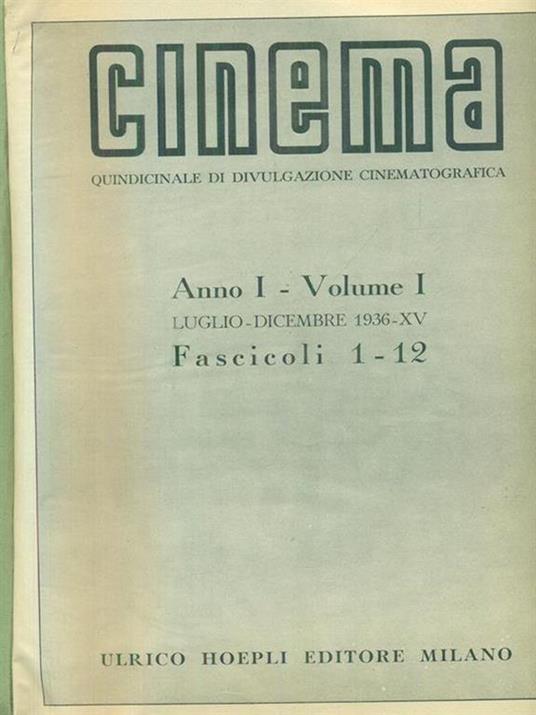 Cinema 1936 vol. I - copertina