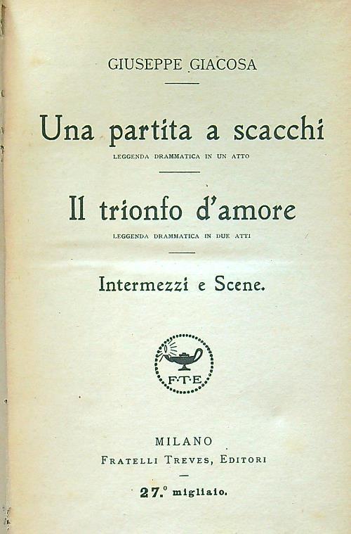 Una partita a scacchi - Il trionfo d'amore