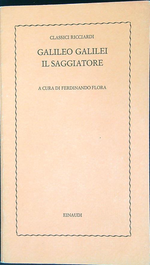 Galileo Galilei Il saggiatore