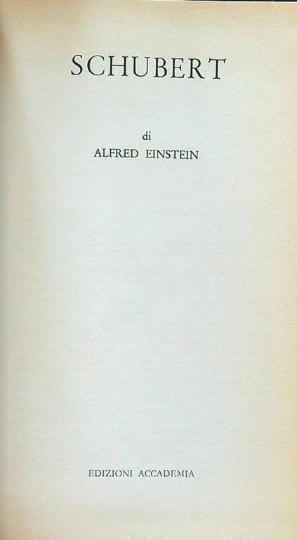 Schubert - Albert Einstein - copertina