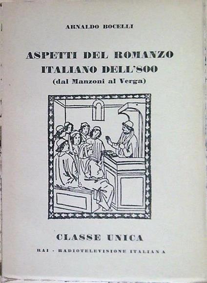 Aspetti del romanzo italiano dell'800 - Arnaldo Bocelli - copertina