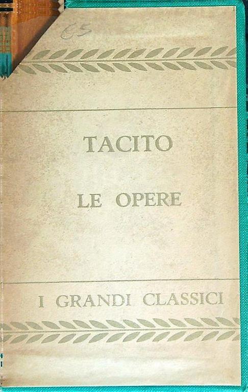 Le opere 2 voll - P. Cornelio Tacito - copertina