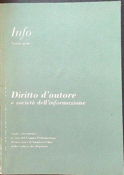 Diritto d'autore e società dell'informazione - copertina