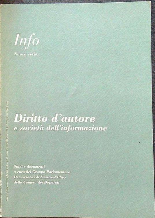 Diritto d'autore e società dell'informazione - copertina