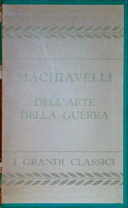 Dell'arte della guerra - Niccolo' Machiavelli - copertina
