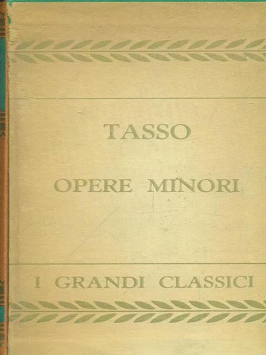 Opere minori - Torquato Tasso - copertina