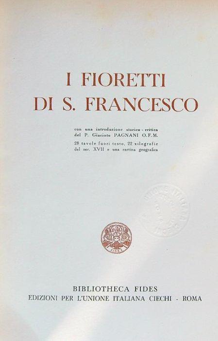 I fioretti di S. Francesco - copertina