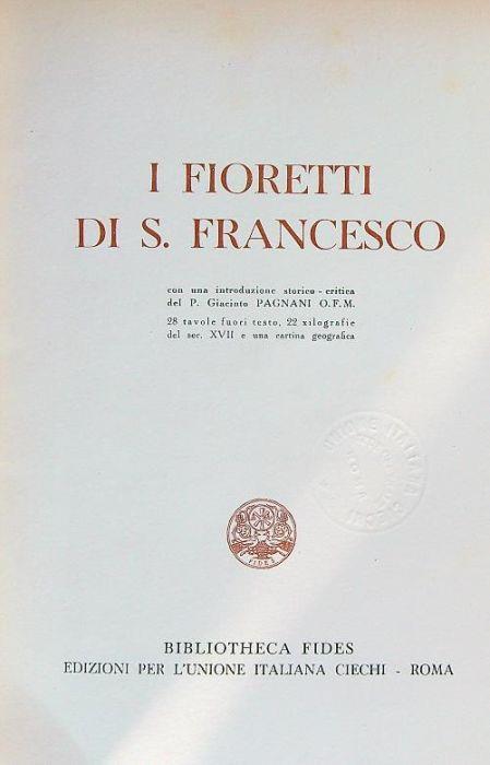 I fioretti di S. Francesco - copertina