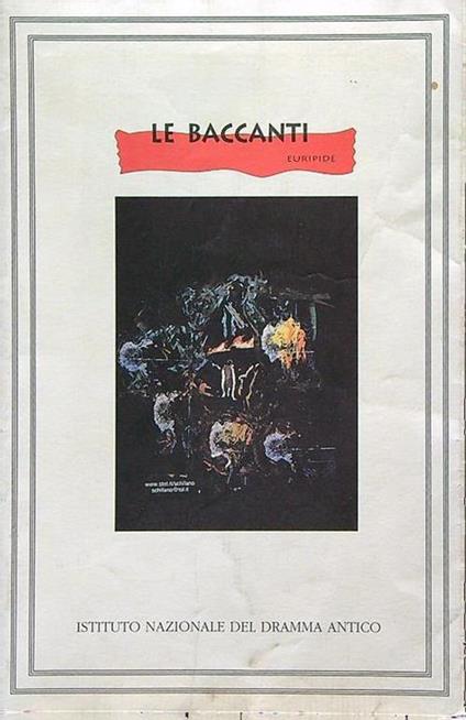 Le baccanti - Euripide - copertina