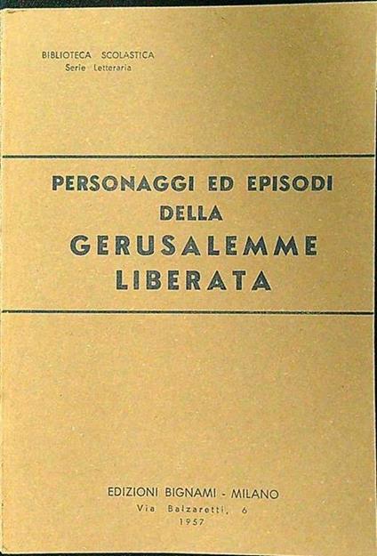 Personaggi ed episodi della Gerusalemme liberata - copertina