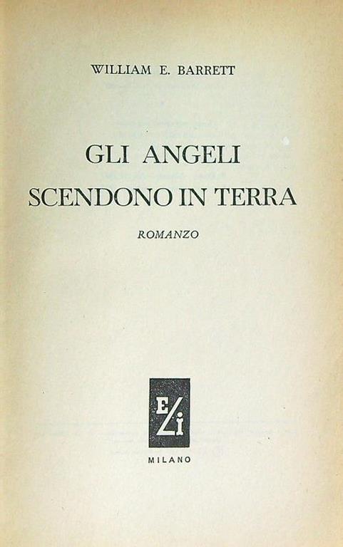Gli angeli scendono in terra - William Barrett - copertina