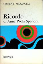 Ricordo di Anna Paola Spadoni