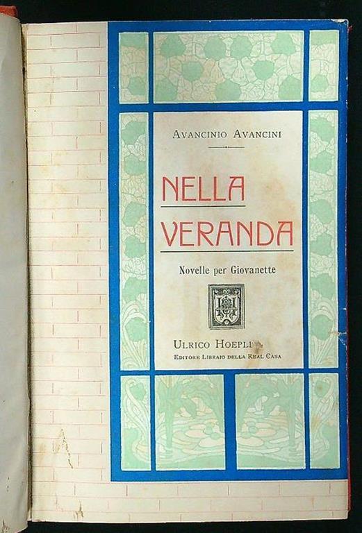 Nella veranda - Avancinio Avancini - copertina