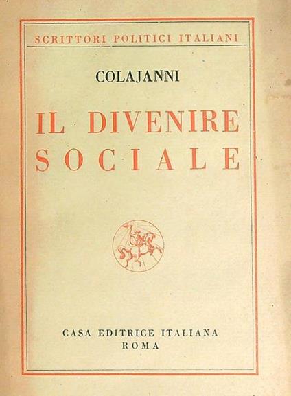 Il divenire sociale - Napoleone Colajanni - copertina