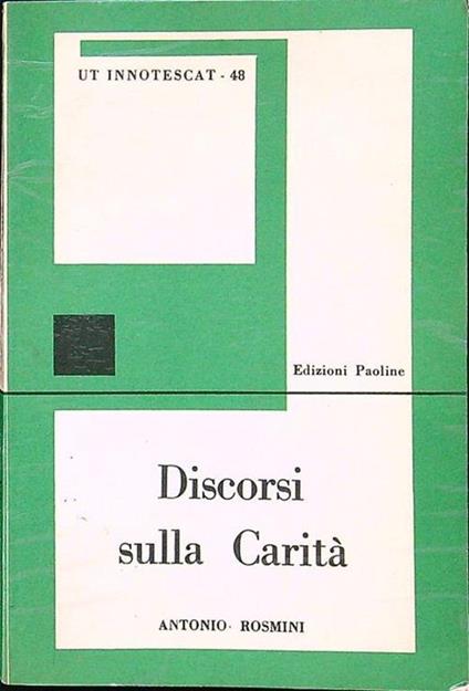 Discorsi sulla carità - Antonio Rosmini - copertina