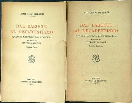 Dal barocco al decadentismo 2vv - Domenico Petrini - copertina