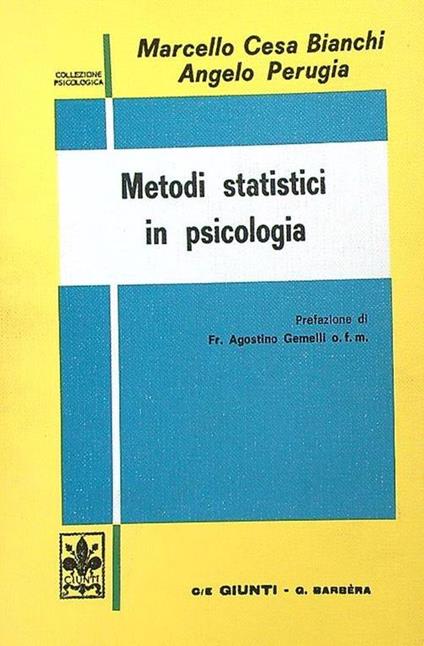 Metodi statistici in psicologia - Marcello Cesa-Bianchi - copertina