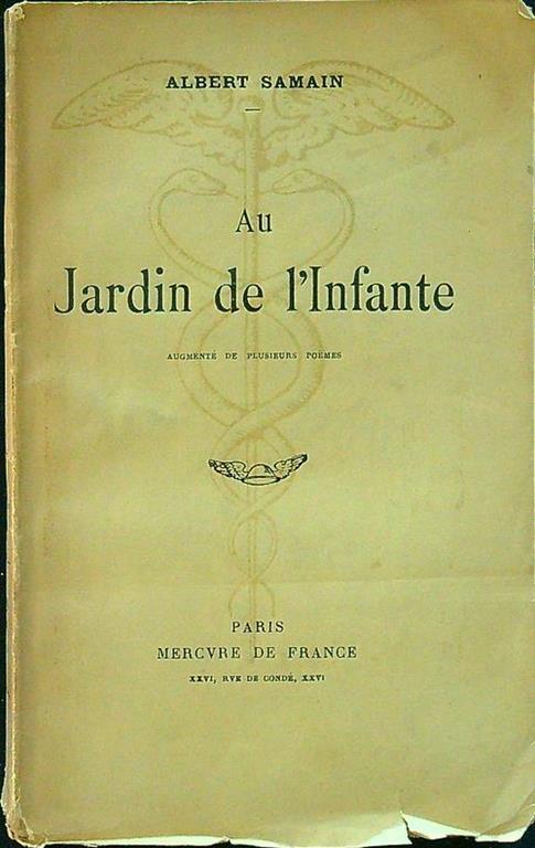 Au jardin de l'infante - Albert Samain - copertina