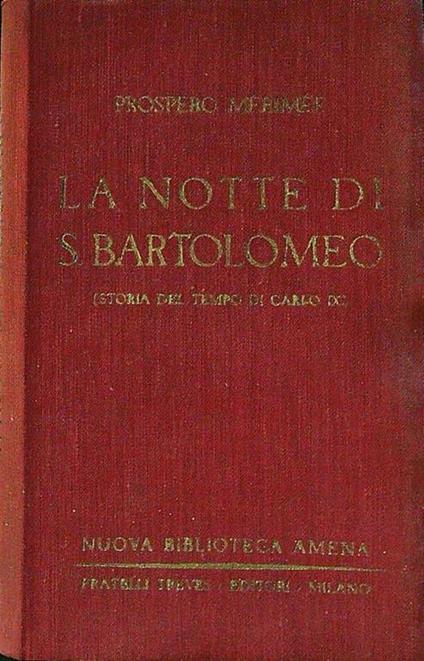 La notte di S Bartolomeo - copertina