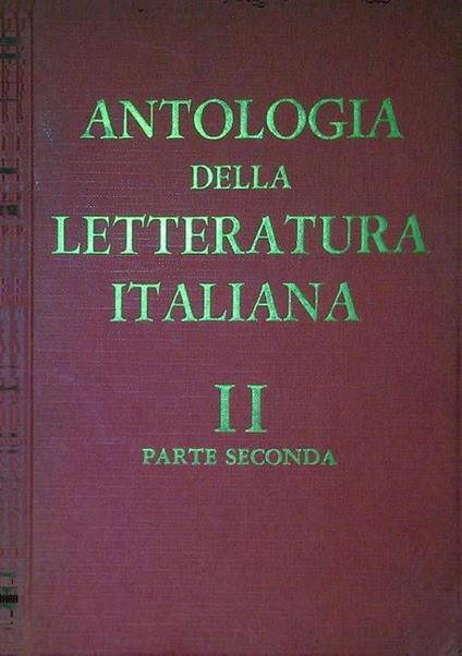 Antologia della Letteratura Italiana II Parte seconda - copertina
