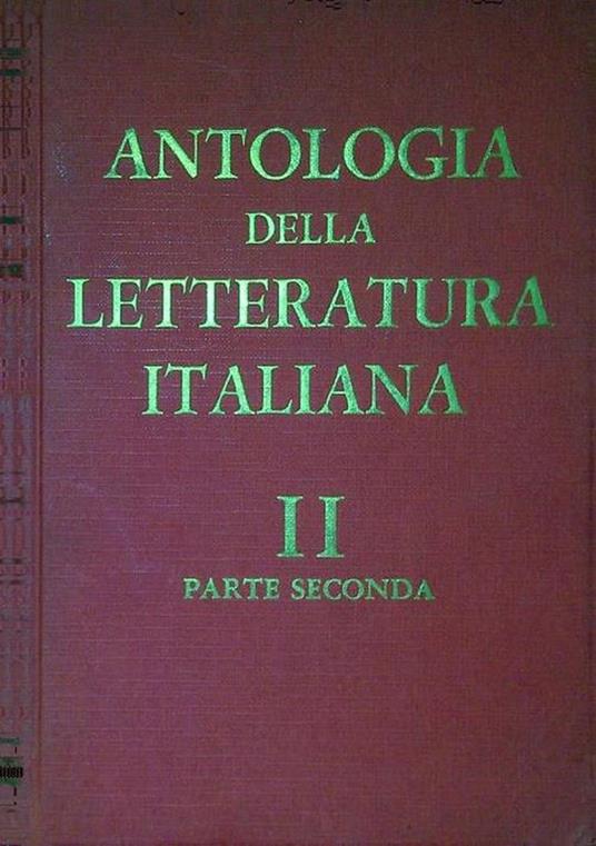 Antologia della Letteratura Italiana II Parte seconda - copertina
