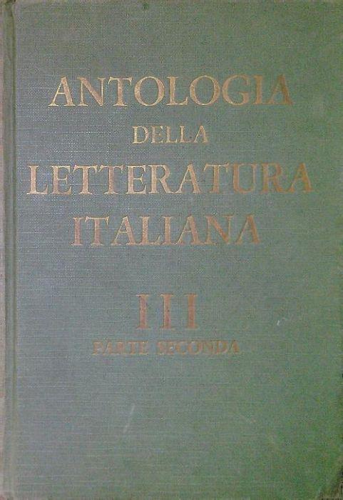 Antologia della Letteratura Italiana III Parte seconda - copertina