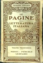 Le pagine della letteratura italiana volume Monti-Foscolo-Leopardi