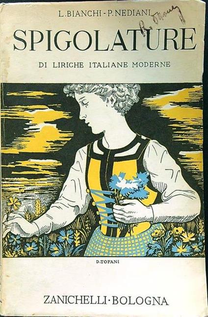 Spigolature di liriche italiane moderne - Hombert Bianchi - copertina