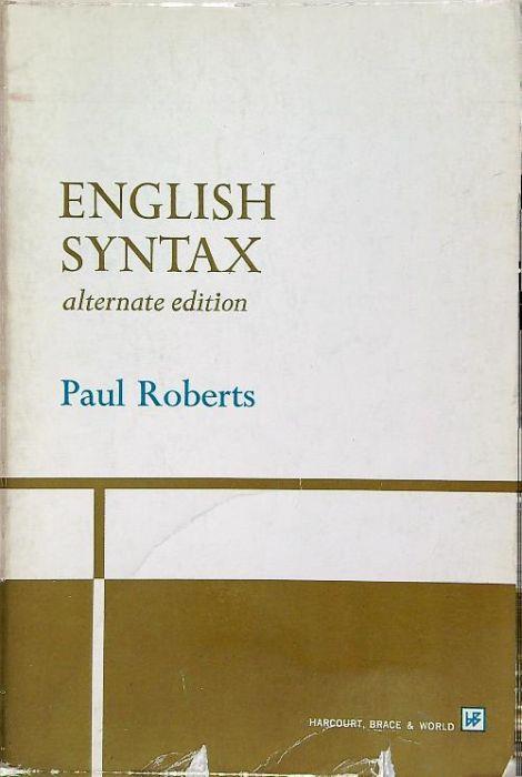 English Syntax - Paul Roberts - copertina