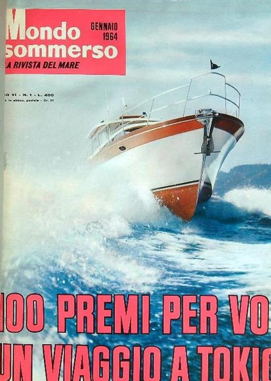 Mondo sommerso. La rivista del mare Da gennaio a giugno1964 - copertina