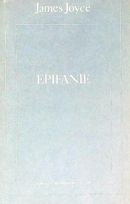 Epifanie - James Joyce - copertina