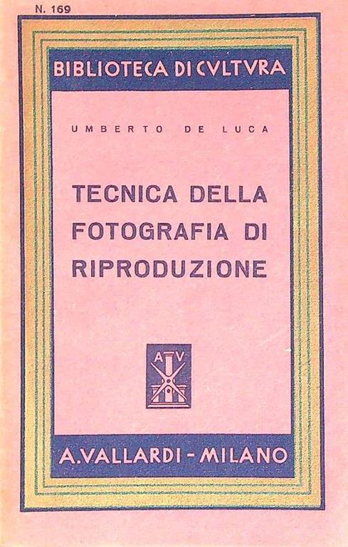 Tecnica della fotografia di riproduzione - De Luca - copertina
