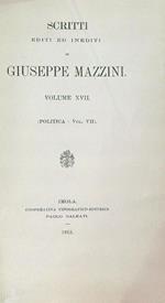 Scritti editi ed inediti di Giuseppe Mazzini vol XVII