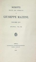 Scritti editi ed inediti di Giuseppe Mazzini Vol XXV