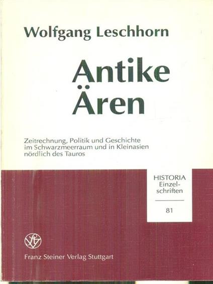 Antike Aren - Wolfgang Leschhorn - copertina
