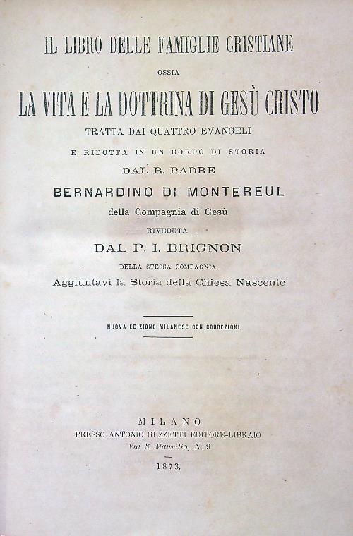 La vita e la dottrina di Gesù Cristo