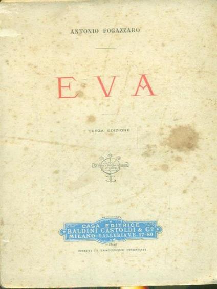 Eva - Antonio Fogazzaro - copertina