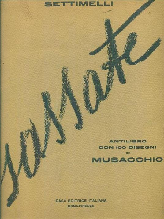 Sassate - Emilio Settimelli - copertina