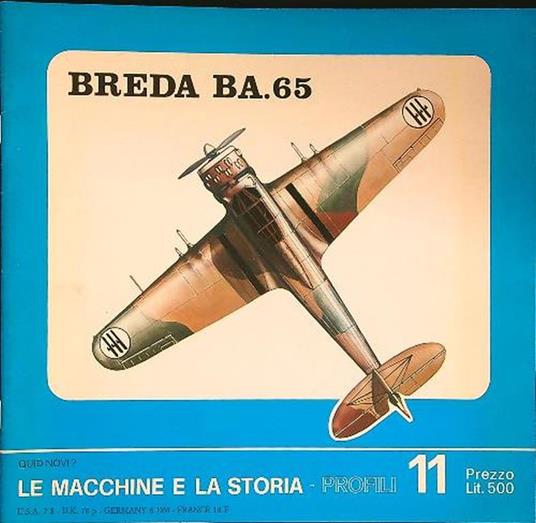 Le  macchine e la storia Profili 11 Breda ba 65 - copertina