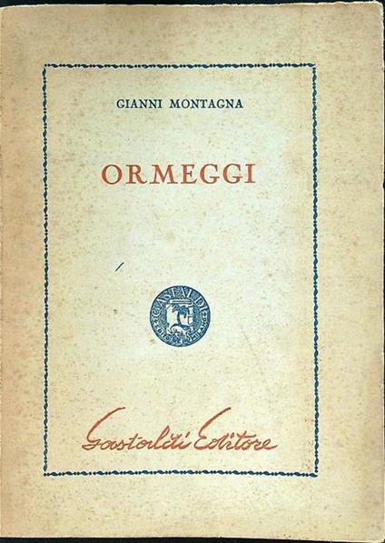 Ormeggi - Gianni Montagni - copertina
