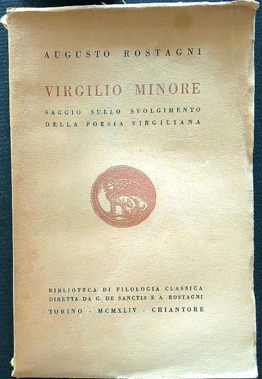 Virgilio minore - Augusto Rostagni - copertina