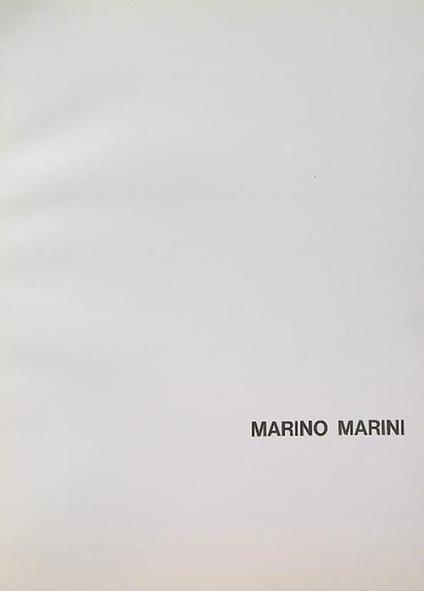 Marino Marini - copertina