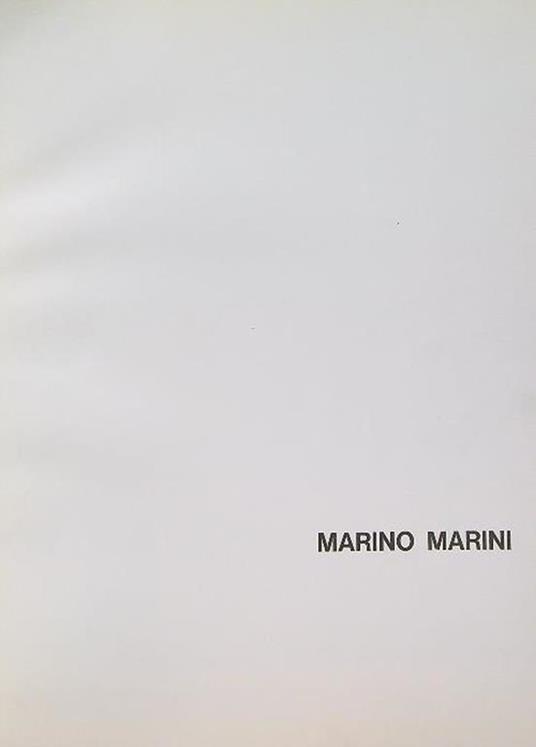 Marino Marini - copertina