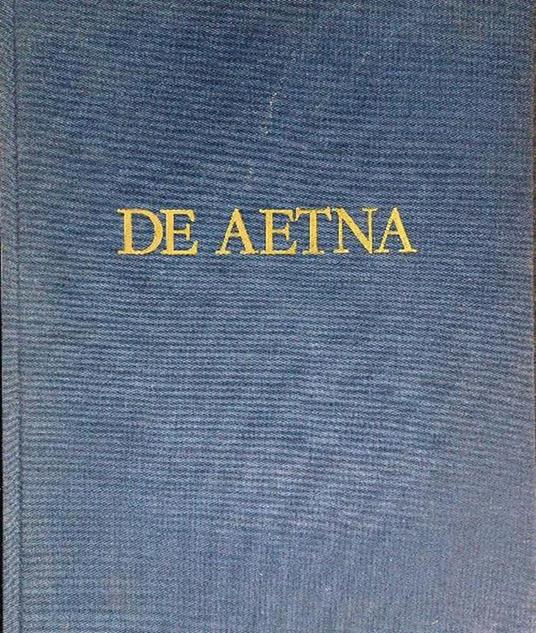 De Aetna - Pietro Bembo - copertina