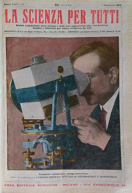La scienza per tutti. Anno 1918 (mancano i numeri 3 e 4) - copertina