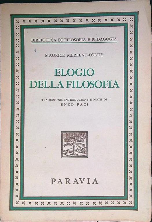 Elogio della filosofia - Maurice Merleau-Ponty - copertina